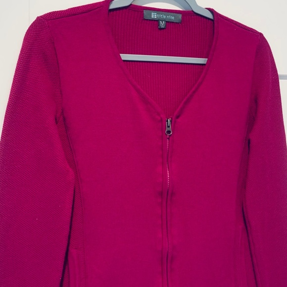 Title Nine Women's pink Zip-Up Cardigan - Picture 2 of 6